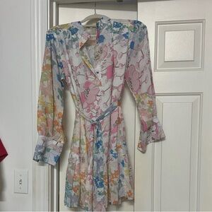 Floral Multicolor Wrap Dress